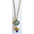 Oval Roman Glass and Sand Bead Necklace (Israel)