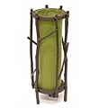 Bamboo Table/ Desk Lamp with Olive Cotton Shade