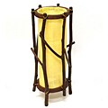 Bamboo Table / Desk Lamp YelloCotton Shade