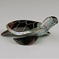 Handmade Mother of Pearl Wood Turtle (Indonesia)