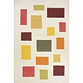 Hand-woven Multi Blocks Wool Rug (8' x 10')