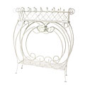 White Wash Metal Plant Stand