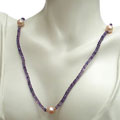 Amethyst with Freshwater Pearls Necklace