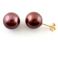Akoya Cultured Chocolate 8-8.5 mm Pearl Earrings
