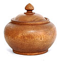 Acacia Wood Natural Walnut Finish Jar/ Bowl