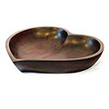Hand-carved Heart-Shaped Wooden Bowl / Platter