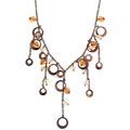 1928 Jewelry Baubles Coppertone and Citrine Hues Necklace