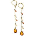 1928 Jewelry Amber Hues Delicate Chain Earrings