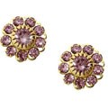 1928 Jewelry Sweet Pastel Flower Button Earrings