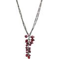 1928 Jewelry Luscious Cherries Hematite and Garnet Hues Necklace