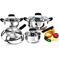 Premium Stainless Steel Silicone-Grip 7-piece Cookware