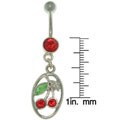 Red Hot Cherries 14-gauge Belly Ring