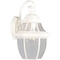 White Lantern Outdoor Wall Light Fixture