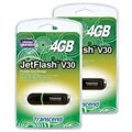 Transcend 4GB JetFlash V30 Flash Drive (Pack of 2)