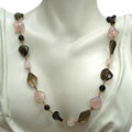 Rose Quartz & Smoky Quartz Necklace