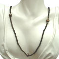 Smoky Quartz and FW Chocolate Pearl Necklace