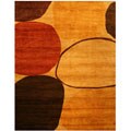 Hand-knotted Brown Vista Wool Rug (8' x 10')