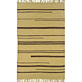 Bali Jute and Leather Rug (3'6 x 5'6)
