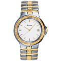 Bulova Men's Two Tone White Dial Watch
