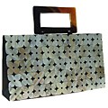Mad By Design Mother of Pearl Flowered Scallop Bag