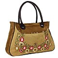Mad By Design Floral Microsuede Handbag