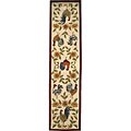 Hand-hooked Cotton Rooster Rug (2' x 8')