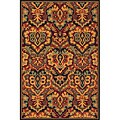 Hand-finished Charcoal Nouveau Wool Rug (3' x 5')