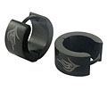 Stainless Steel Huggie Earrings with Tribal Design