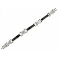 Stainless Steel and Black Carbon Fiber Bracelet