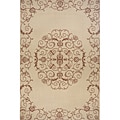Machine-made Burgundy Soleil Rug (7'9 x 9'9)