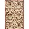 Machine-made Burgundy Soleil Rug (4'11 x 7'6)