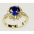 14k Yellow Gold Overlay Solitaire Ring