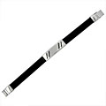 Rubber Steel Designed Nameplate Bracelet