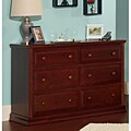 Solid Wood 6-drawer Cinnamon Double Dresser