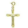 14k Two-tone Gold Crucifix Charm