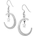 Sterling Silver Half Moon and Star Earrings