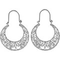 Sterling Silver Earrings with Filigree Hoops