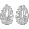 Sterling Silver Filigree Hoop Design