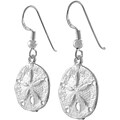 Sterling Silver Dangling Sand Dollar Earring