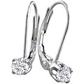 14k White Gold 1/2ct TDW Single Diamond Earrings (K, I2)