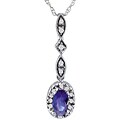 10k Gold Tanzanite and 1/3ct TDW Diamond Necklace