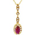 10k Gold Ruby Diamond Necklace