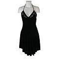 A-List Junior's Black Spaghetti Strap Halter Dress