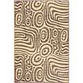 Machine-made Brown Soleil Rug (3'11 x 5'6)