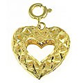 14k Yellow Gold Heart Charm