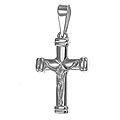 14k White Gold Crucifix Charm