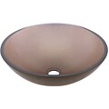 Round Brown Vessel Lavatory