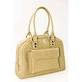 JP Lizzy Cate Diaper Bag Tote in Croc Au Lait Tan