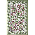 Hand-hooked Grape Vines Wool Rug (5'3 x 8'3)