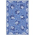 Hand-hooked English Bloom Rug (5' x 8')